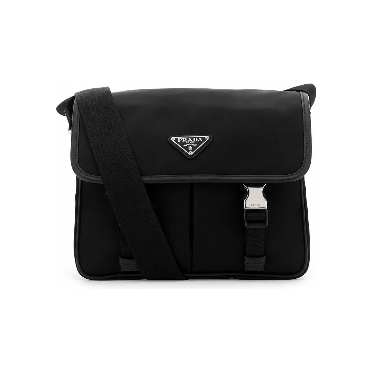 PRADA Black Leather Crossbody Bag