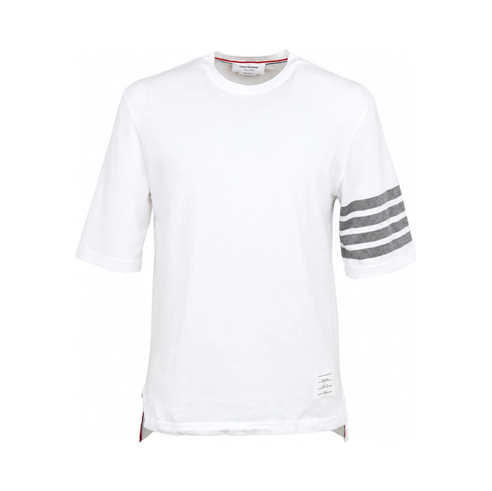 THOM BROWNE Men's 4-Bar Stripe Sleeve Crewneck T-Shirt