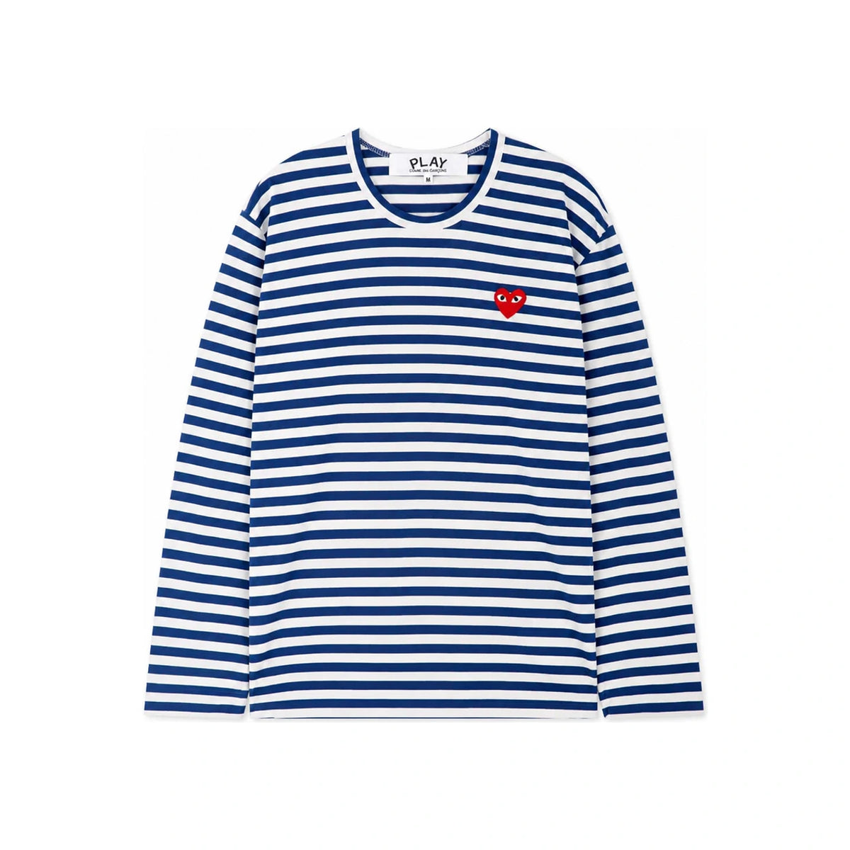 Comme des Garcons Red Heart Patch Stripe Long Sleeve T-Shirt AX T164 051 2