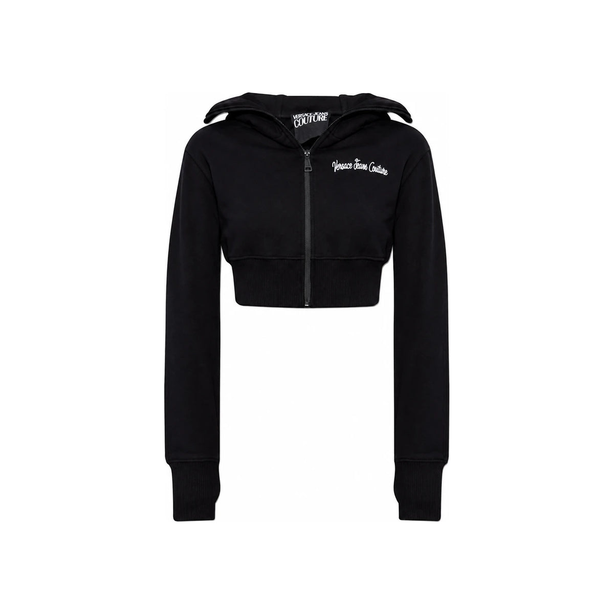 Versace Embroidered Logo Cropped Zip Hoodie 78HAIC08CF00C 899