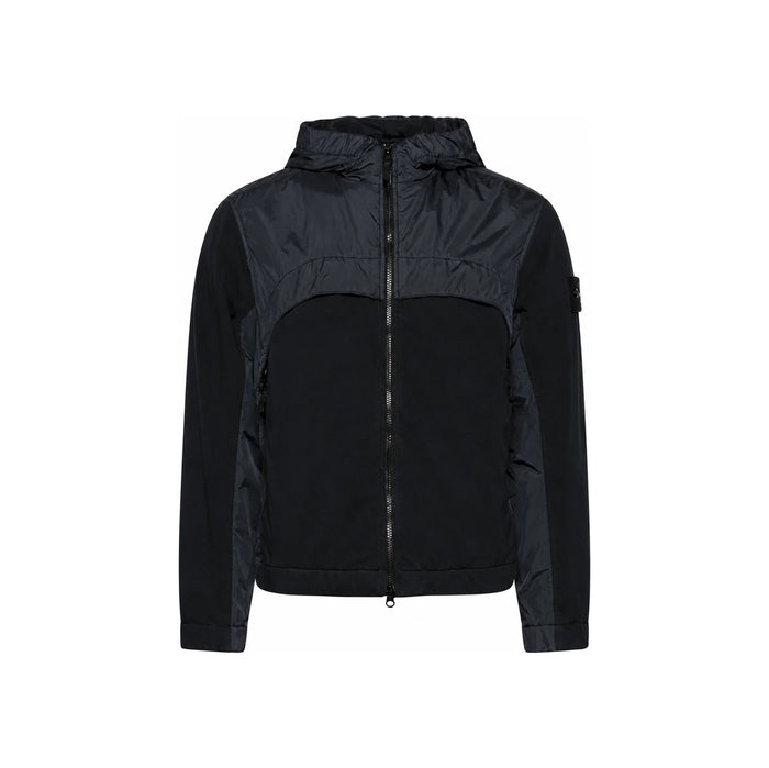 STONE ISLAND Crinkle Reps RNY Hooded Jacket Black