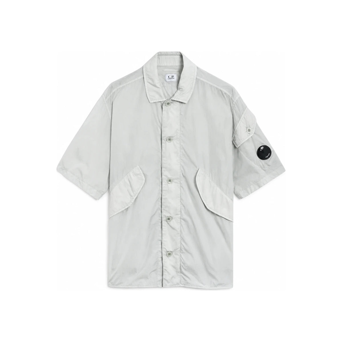 CP Company Chrome-R Short Sleeve Overshirt Black