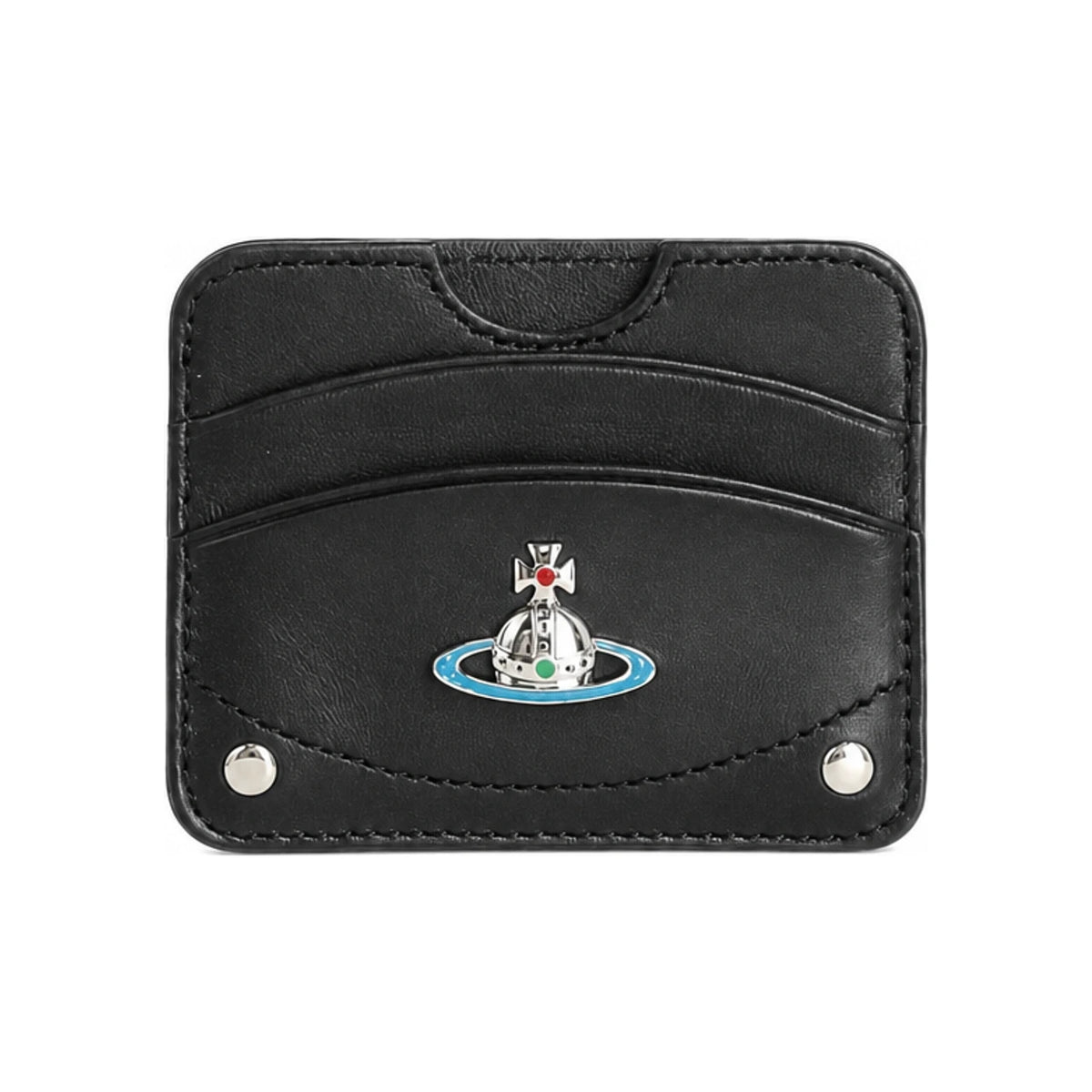 Vivienne Westwood Nappa Leather Half Moon Card Holder Black