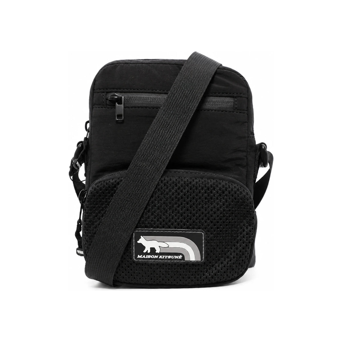 Maison Kitsune Flash Fox Crossbody Bag Black OM05174 WQ4034 P199
