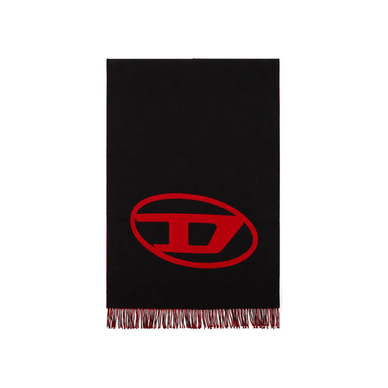 DIESEL D Logo S TEVIE Wool-Blend Unisex Scarf A17572 0AKBM 9XXA