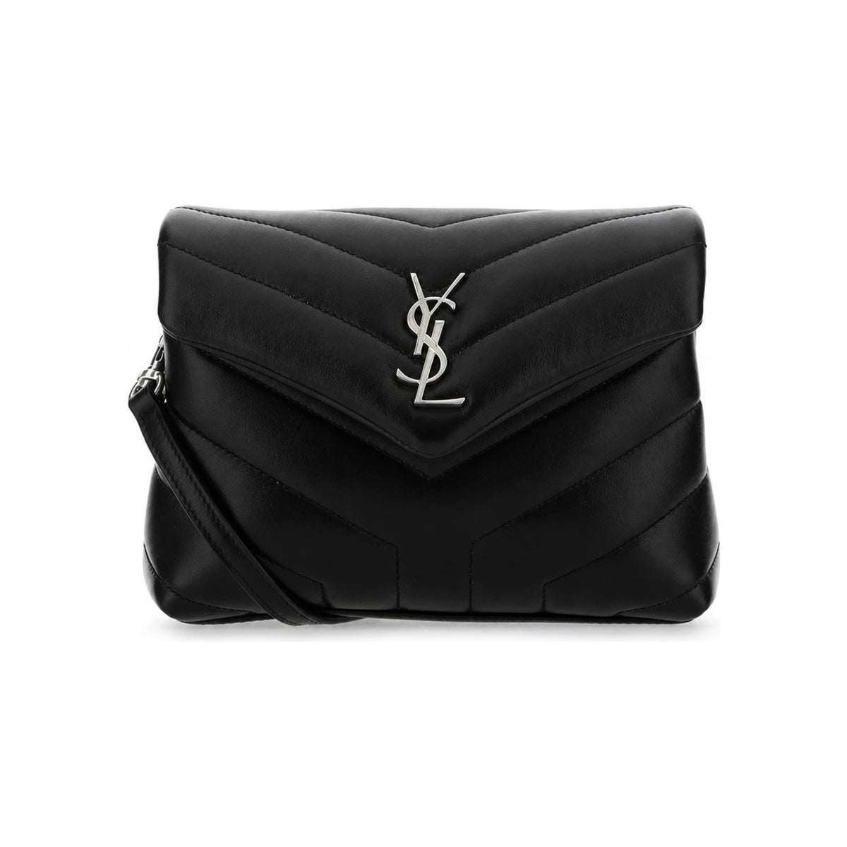 Saint Laurent Silver Hardware Loulou Toy Mini Shoulder Bag Black