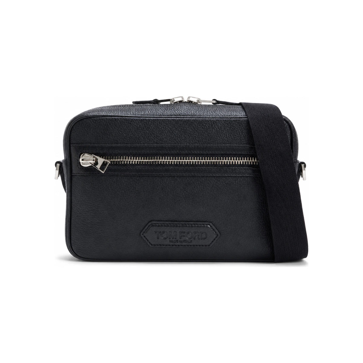 TOM FORD Traveler Medium Crossbody Bag Black Leather