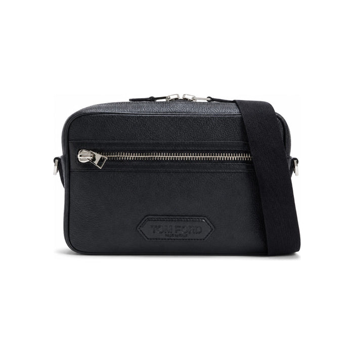 TOM FORD Traveler Medium Crossbody Bag Black Leather