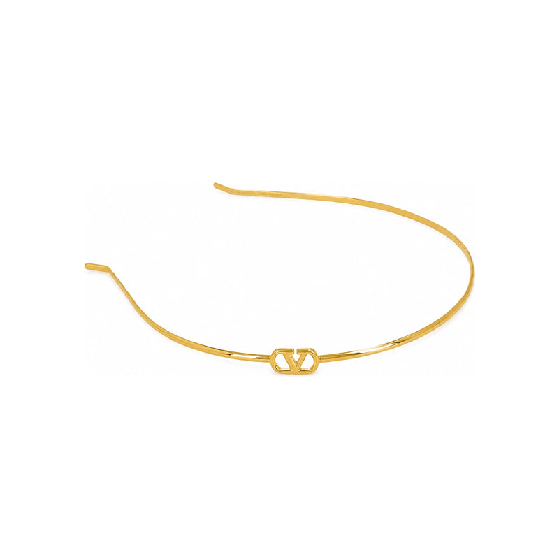 VALENTINO Garavani V Logo Crystal Headband Women 6W2J0X61 MET L01