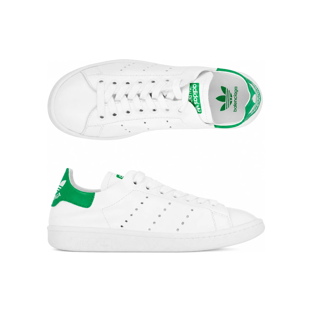 BALENCIAGA x adidas Stan Smith Women’s Low-Top Sneakers White Leather