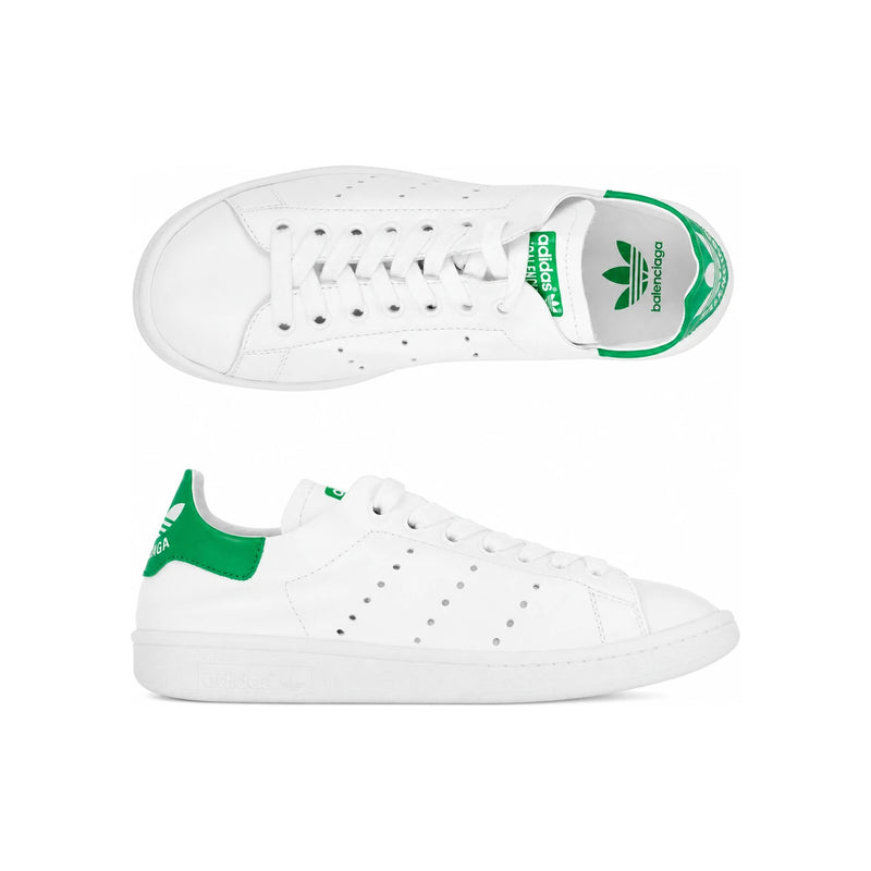 BALENCIAGA x adidas Stan Smith Women’s Low-Top Sneakers White Leather