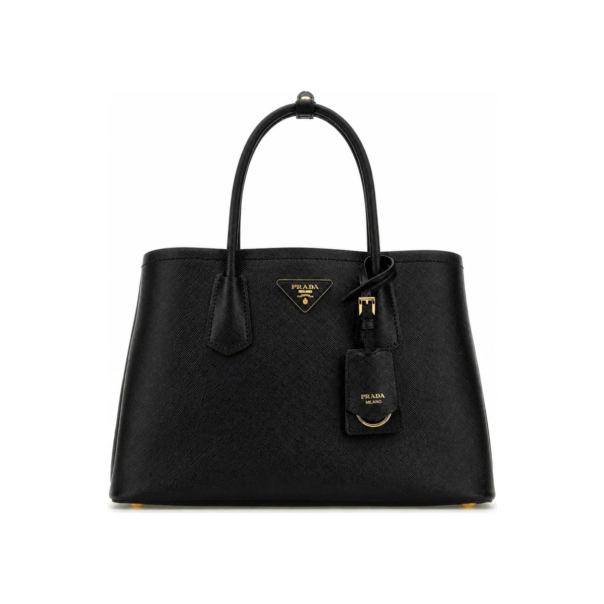 PRADA Black Leather Tote Bag