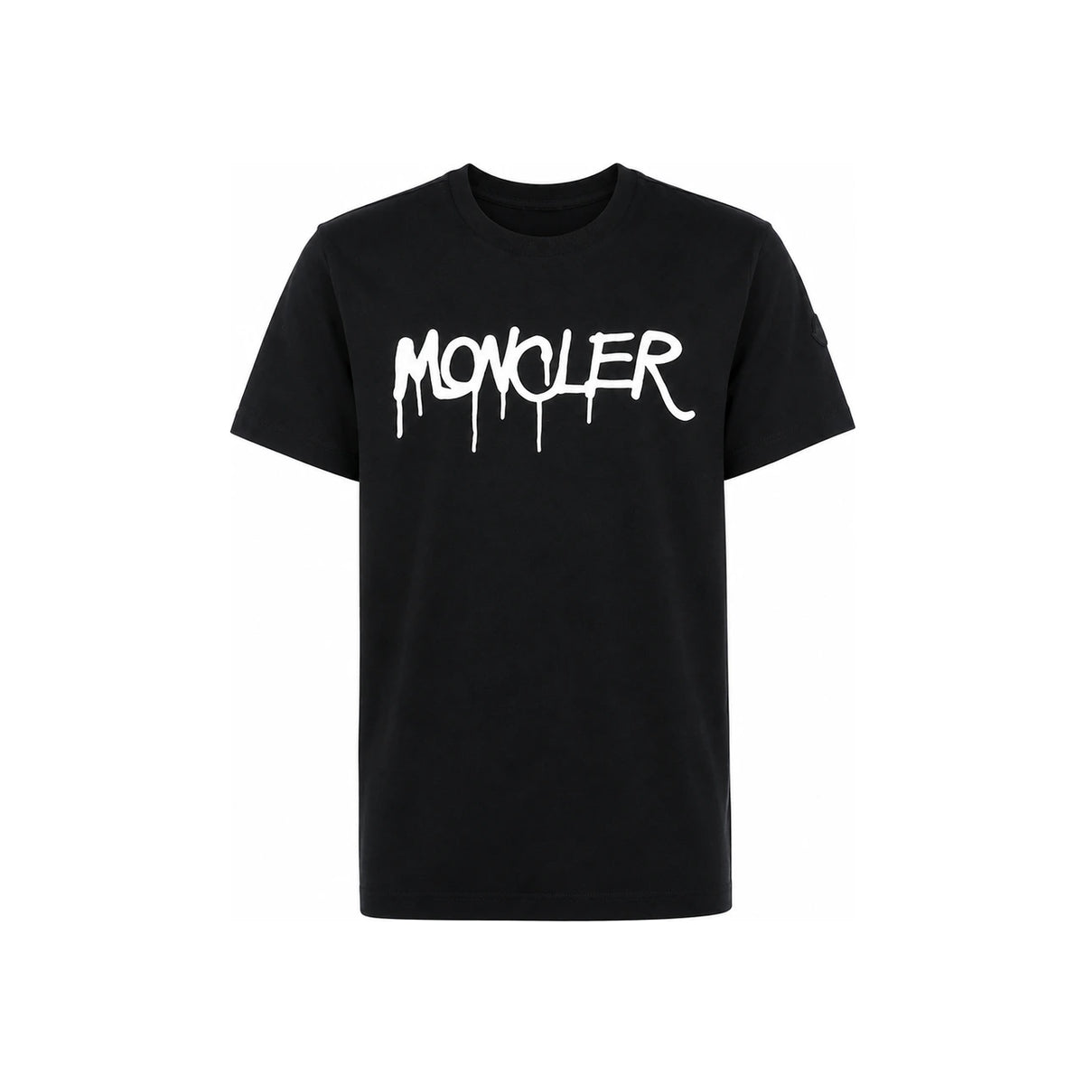 Moncler Men’s Lettering Logo Print Short Sleeve T-Shirt Black