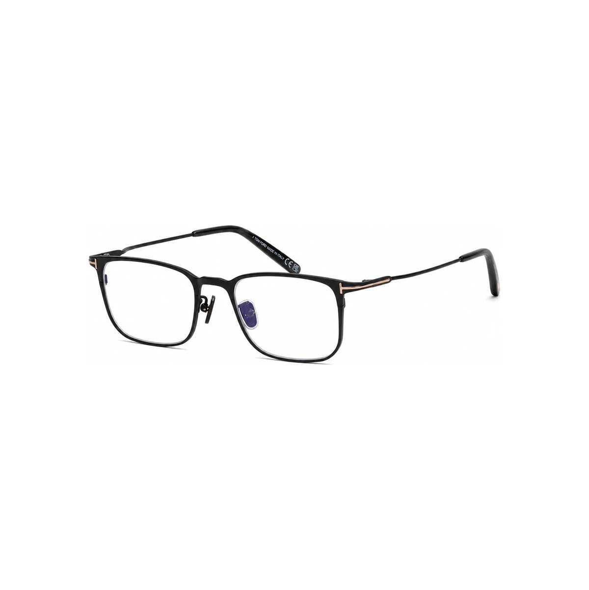 TOM FORD Black Titanium Blue Light Blocking Square Eyeglasses Frame TF5929DB 005