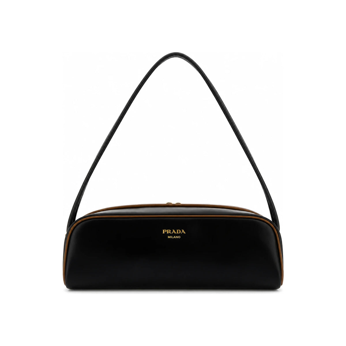 PRADA Leather Shoulder Bag Black