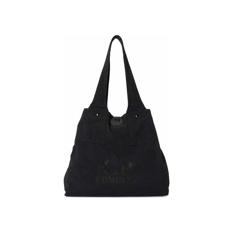 CP Company Logo Embroidered Tote Bag Black