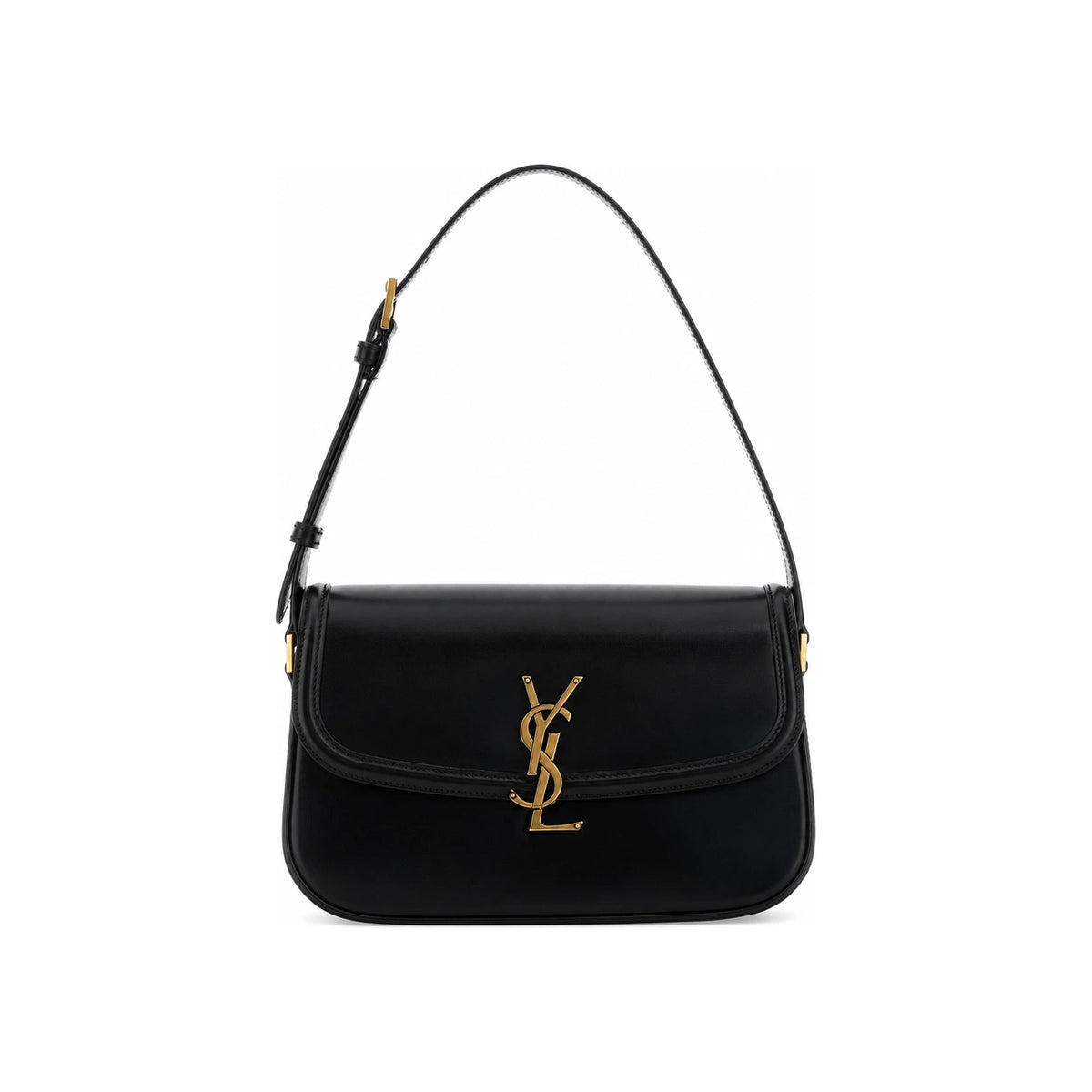 Saint Laurent Solferino Medium Shoulder Bag Black Box Leather 832330 0SX0W 1000