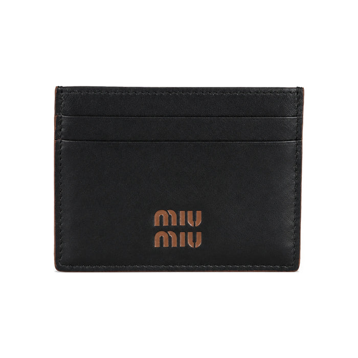 Miu Miu Logo Leather Card Holder for Women
