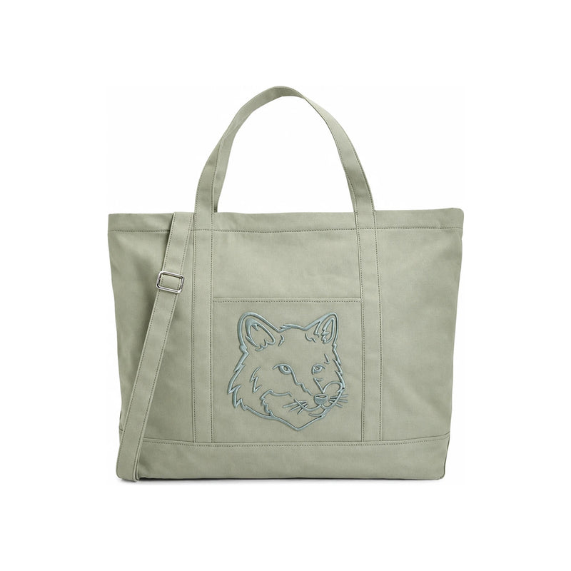 Maison Kitsune Fox Head XL Canvas Tote Bag Unisex LW05105 WW0107 0094
