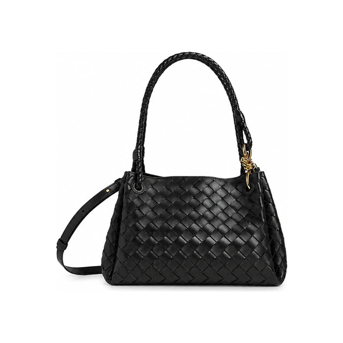 Bottega Veneta Parachute Medium Leather Tote Bag Black