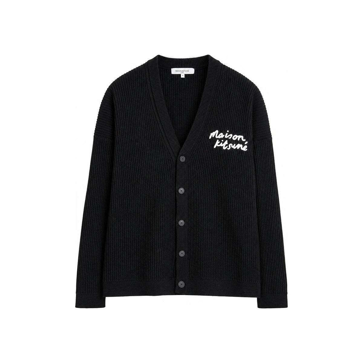 Maison Kitsune Handwriting Comfort Rib Cardigan Men’s Round OM00505 KT1126 P199