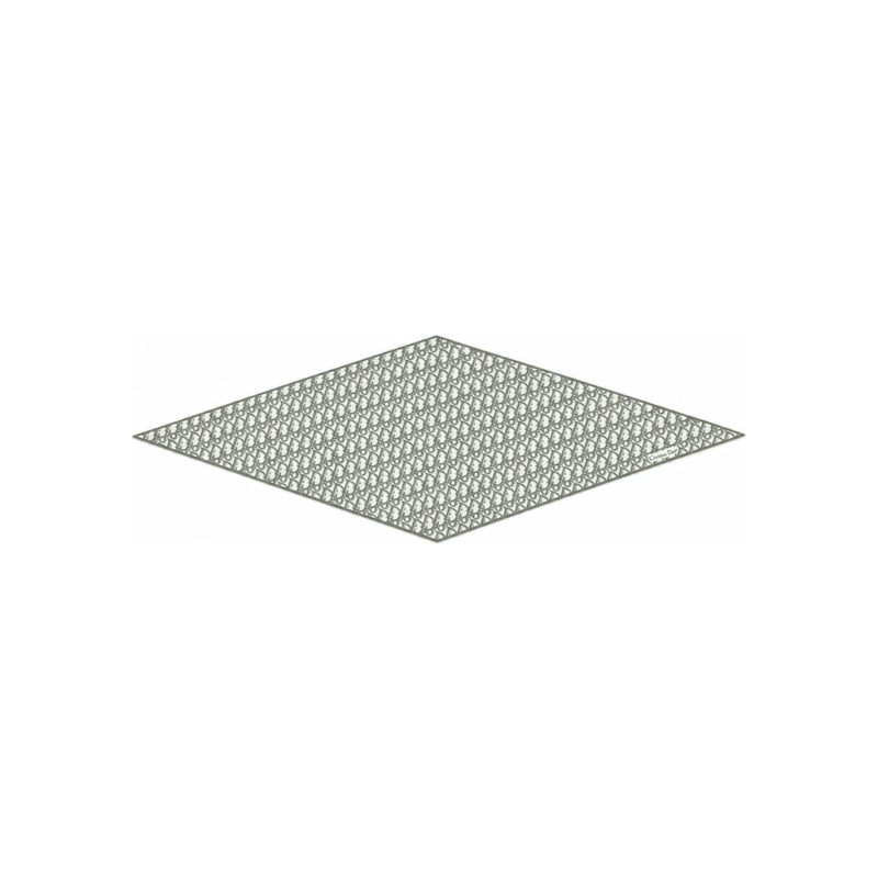 DIOR Gray Oblique Diamond Silk Twill Scarf
