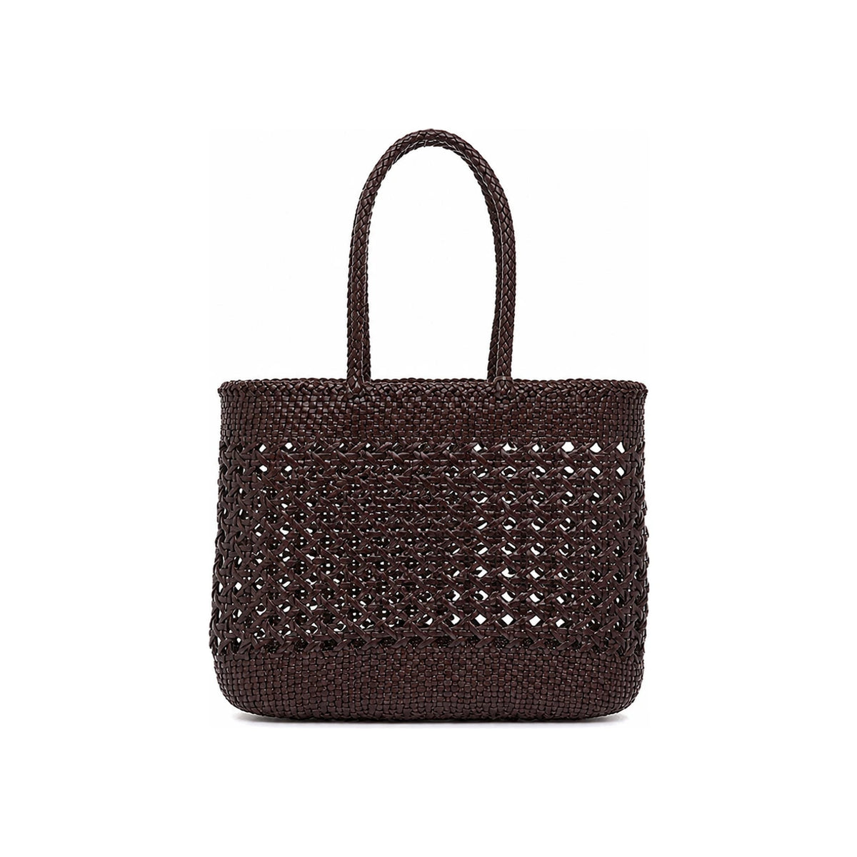 Dragon Diffusion Eclipse Leather Tote Bag for Women 8162 DARK BROWN
