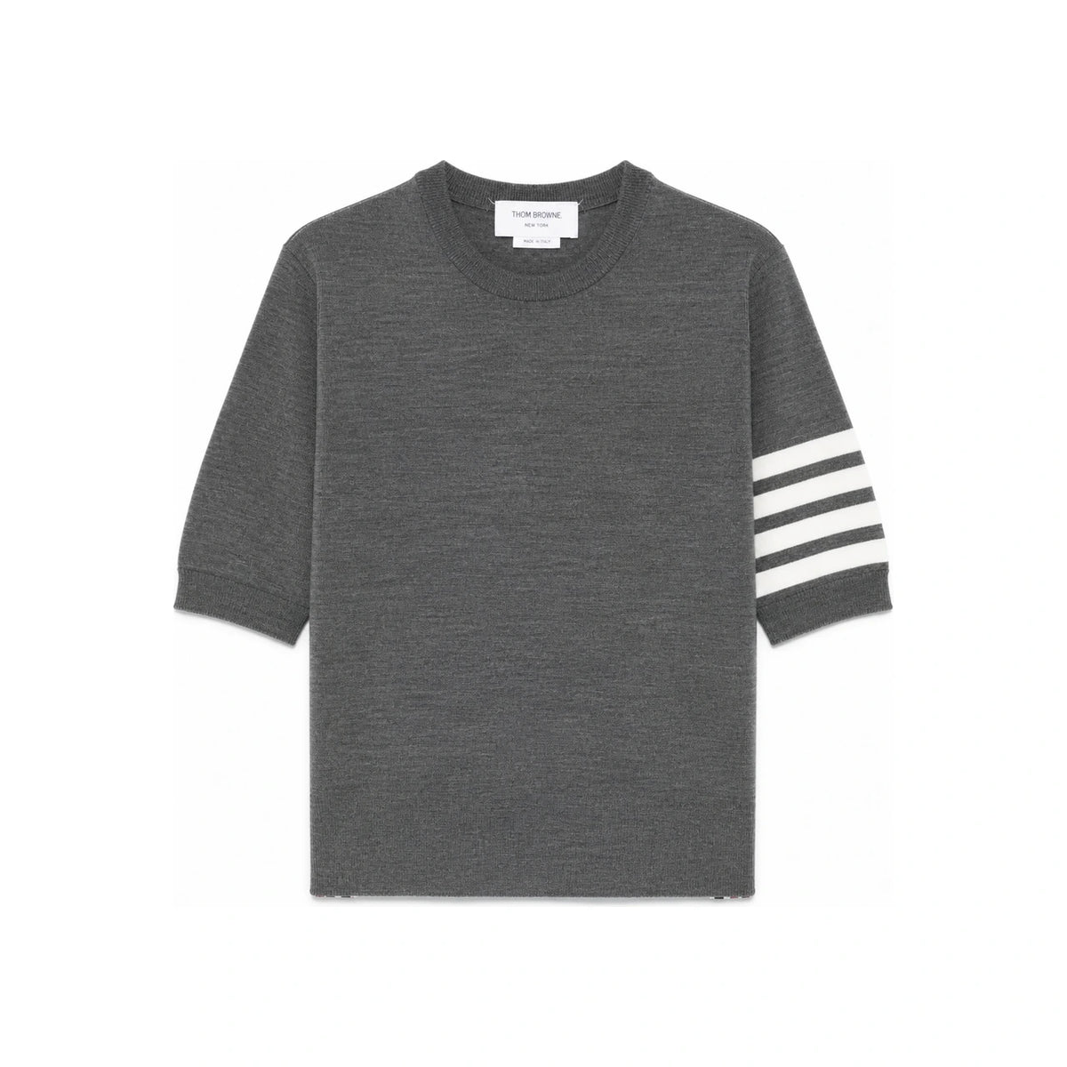 THOM BROWNE Wool Round Neck Knit Sweater Women’s Black