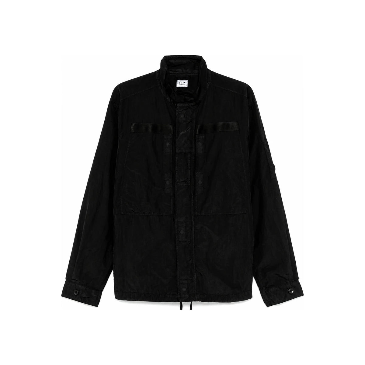 CP Company Garment-Dyed Jacket with Logo Patch for Men 18CMOS081A 005991G 999