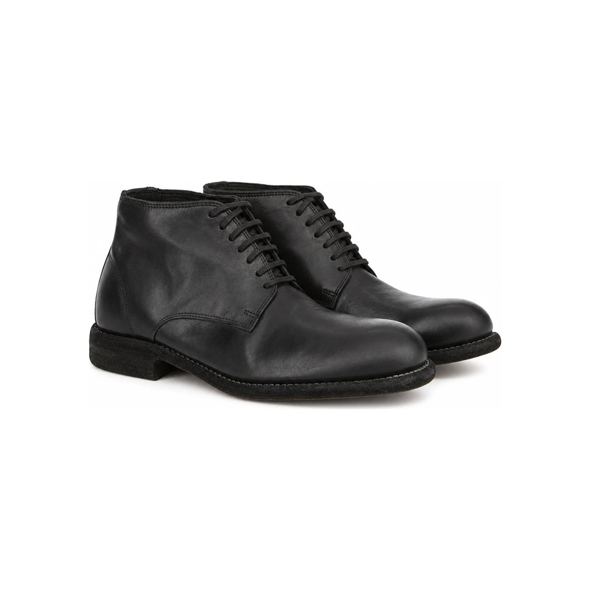 GUIDI Soft Horse Full Grain Leather Ankle Chelsea Boots for Men 994X BLKT