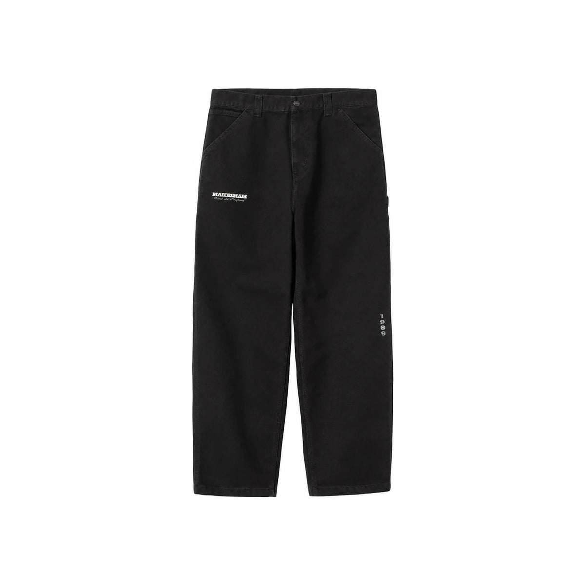 Carhartt Black Single-Knee Graphic Print Classic Pants I035560 8960