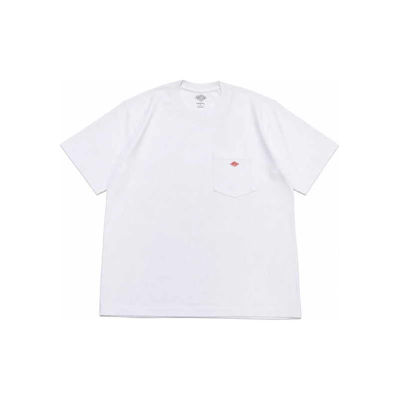 DANTON White Pocket Short Sleeve T-Shirt DTC0198 TCB WHITE