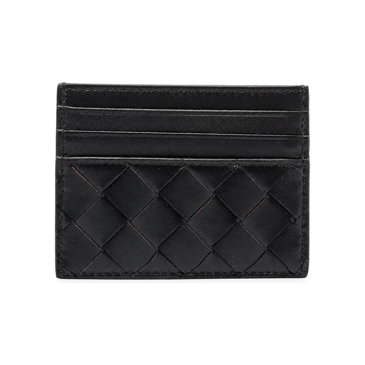 Bottega Veneta Brown Leather Card Holder Wallet