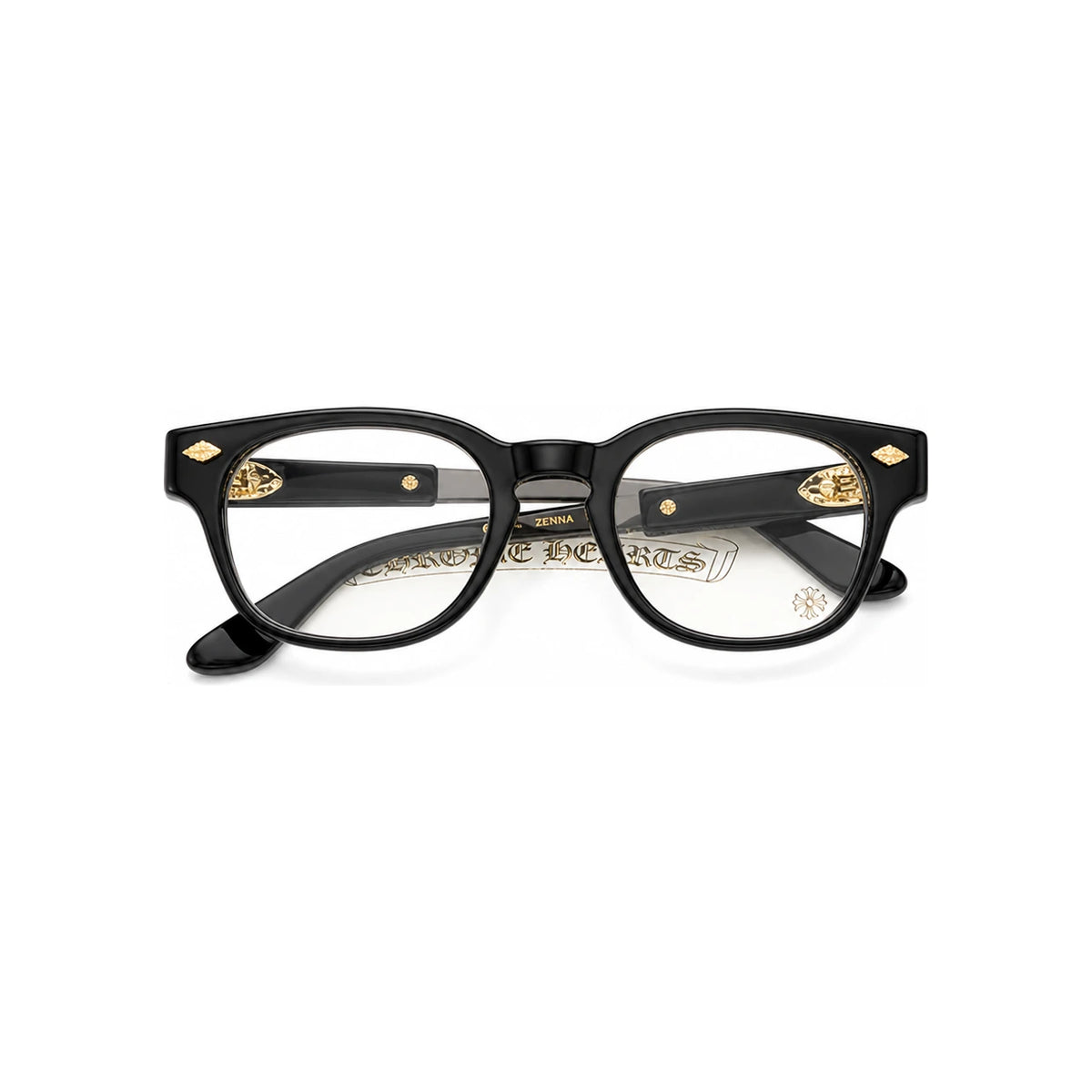 Chrome Hearts Zegna Tail Yeh 18K Gold-Plated Eyeglasses 49mm