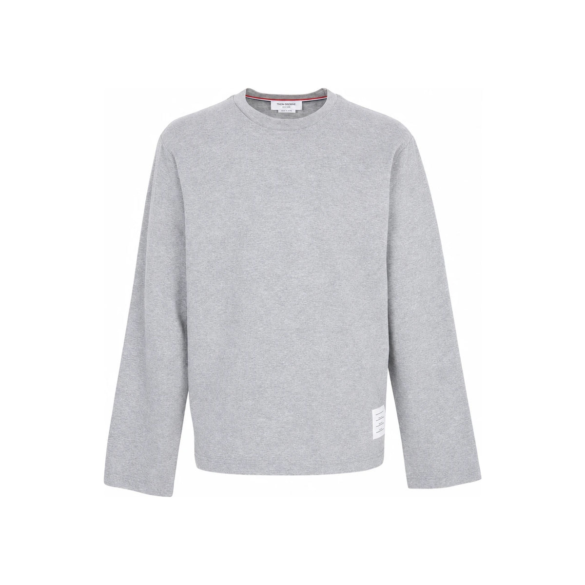 THOM BROWNE Oversized Long Sleeve Jersey T-Shirt Gray Men