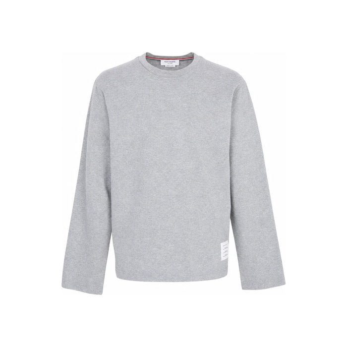 THOM BROWNE Oversized Long Sleeve Jersey T-Shirt Gray Men