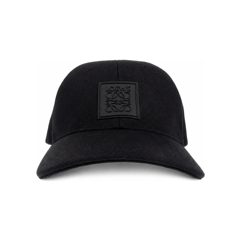 LOEWE Canvas Anagram Patch Cap Black