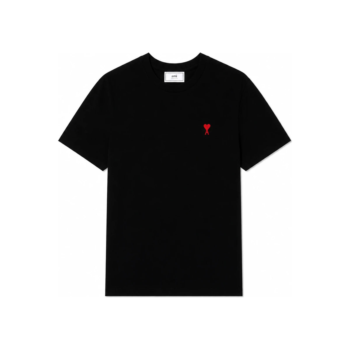 AMI Black Heart Logo Short Sleeve T-Shirt BFHJ108 723