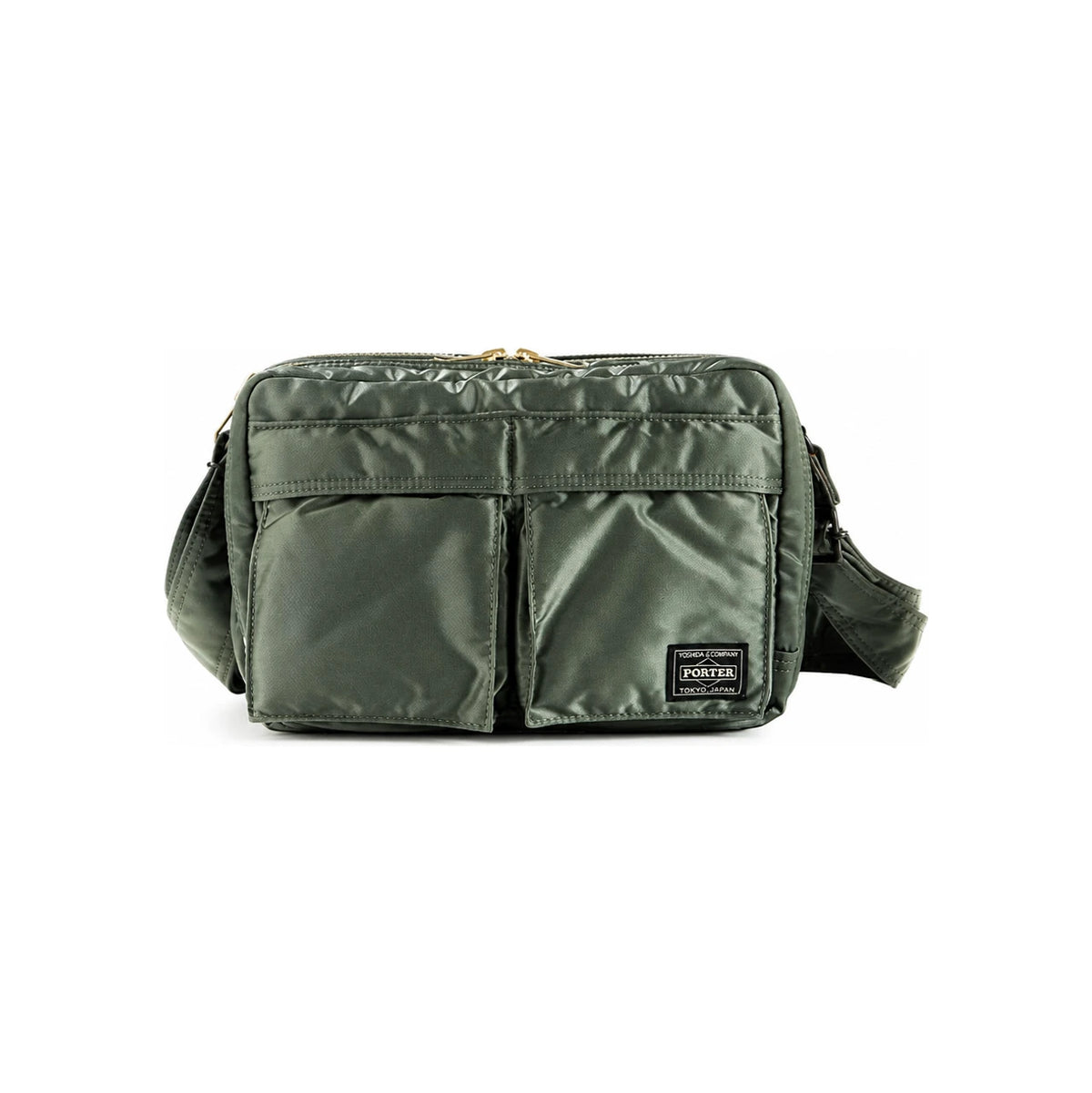 PORTER Tanker Double-Zip Sling Bag Black Nylon Men’s Waist Pack 622 15154 30