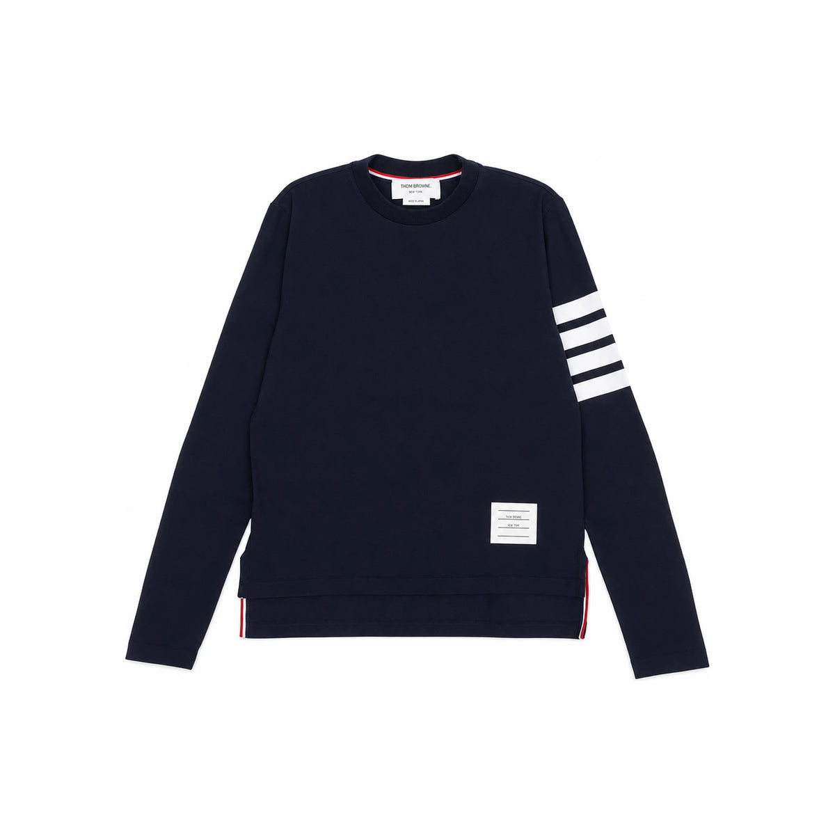 THOM BROWNE Women’s Diagonal Stripe Long Sleeve T-Shirt FJS103G 07862 415