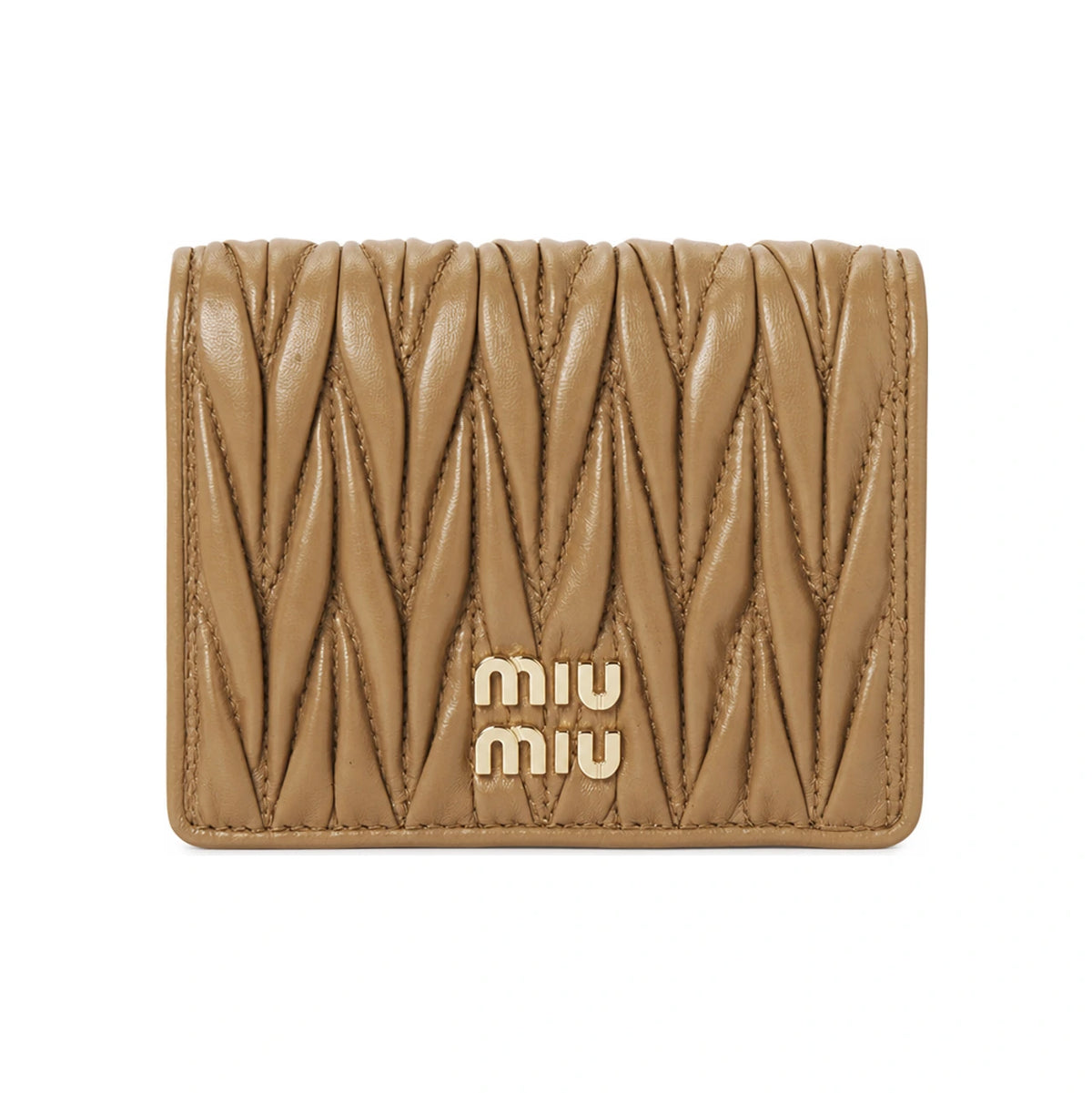 Miu Miu Matelassé Leather Compact Wallet for Women