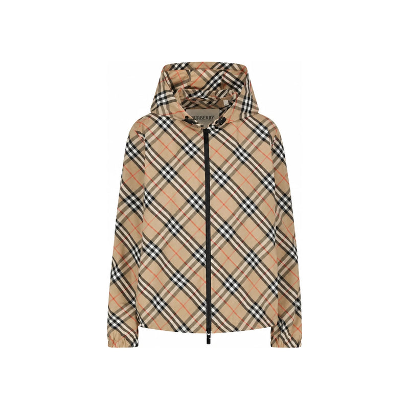 BURBERRY Check Hooded Jacket