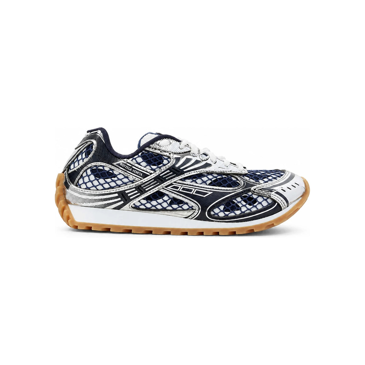 Bottega Veneta Orbit Low-Top Sneakers Navy Leather