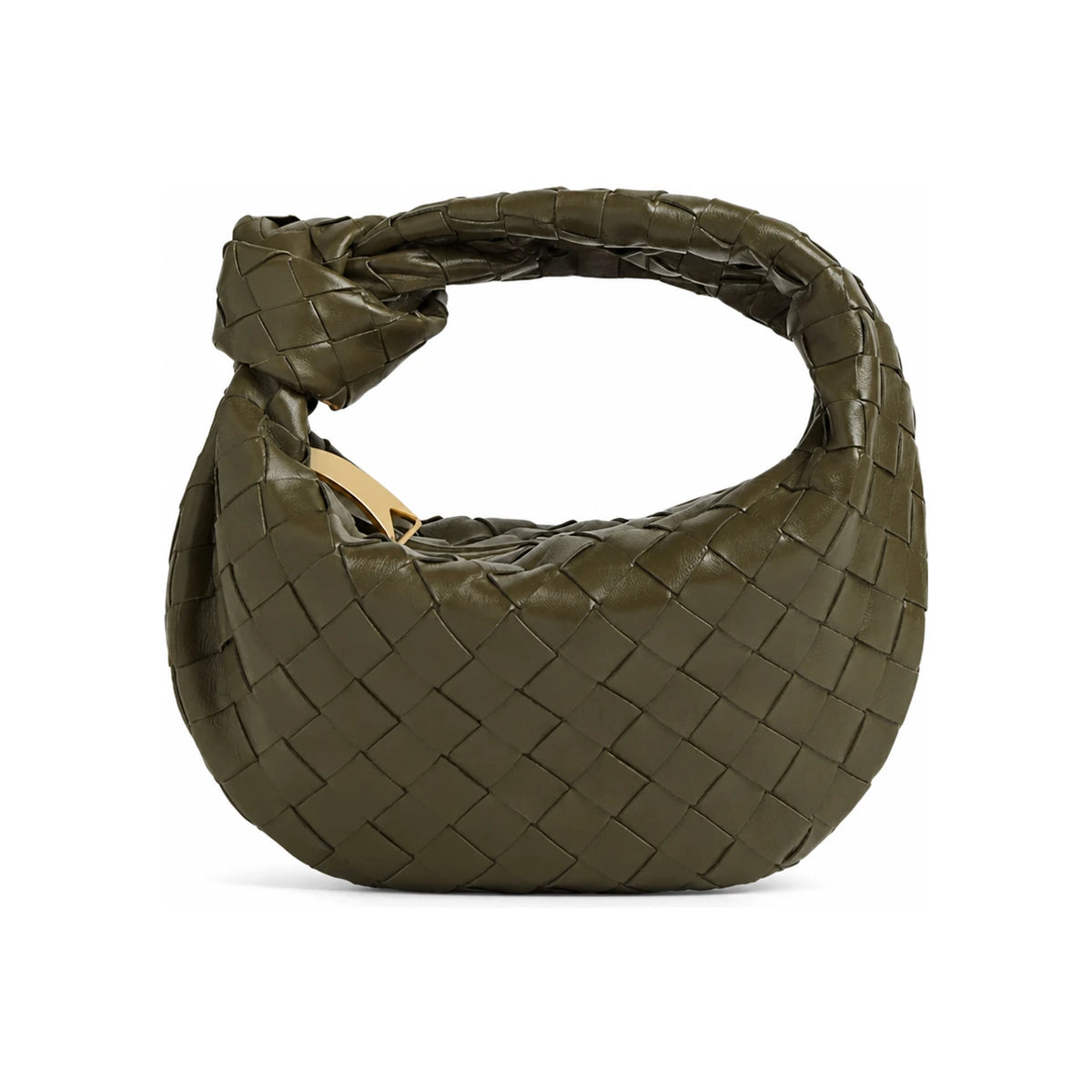 Bottega Veneta Mini Jodie Leather Hobo Bag Green Tote