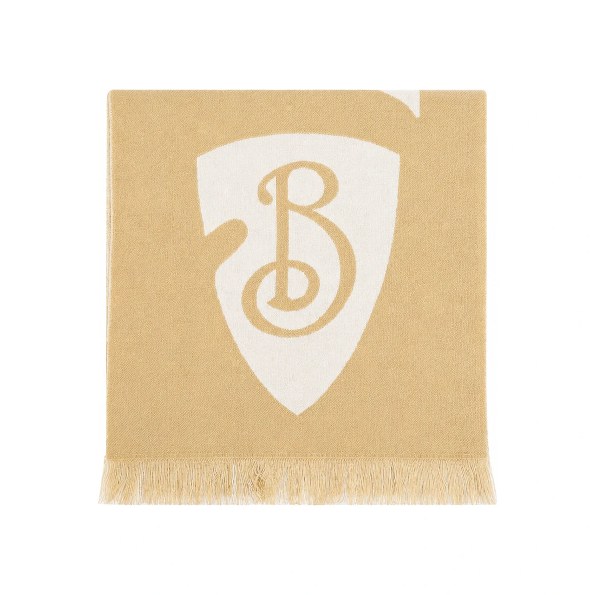 BURBERRY Logo Wool Scarf Unisex