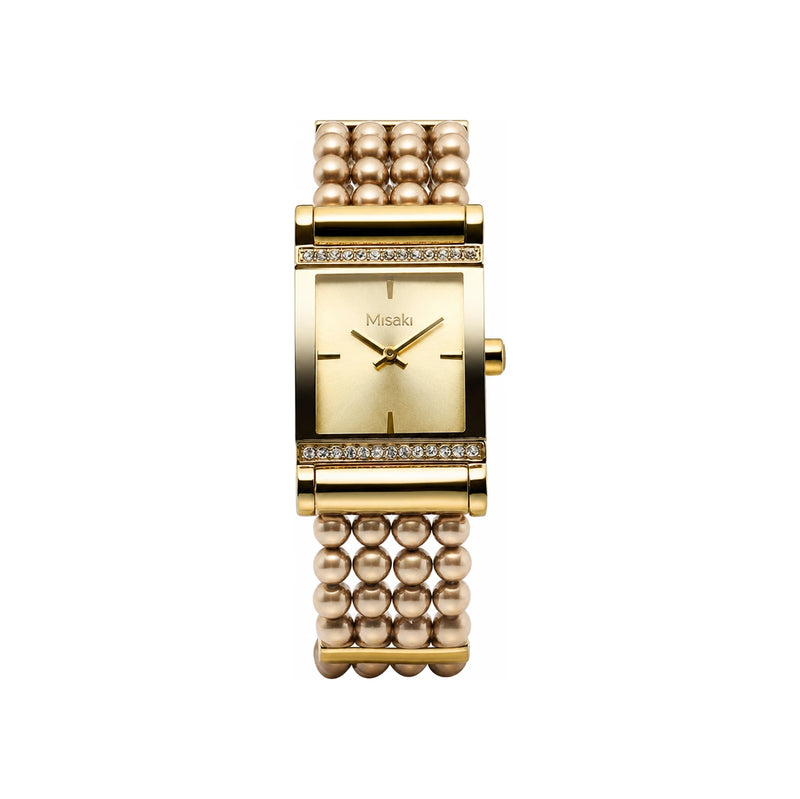 MISAKI Parisienne Gold Women’s Fabric Watch