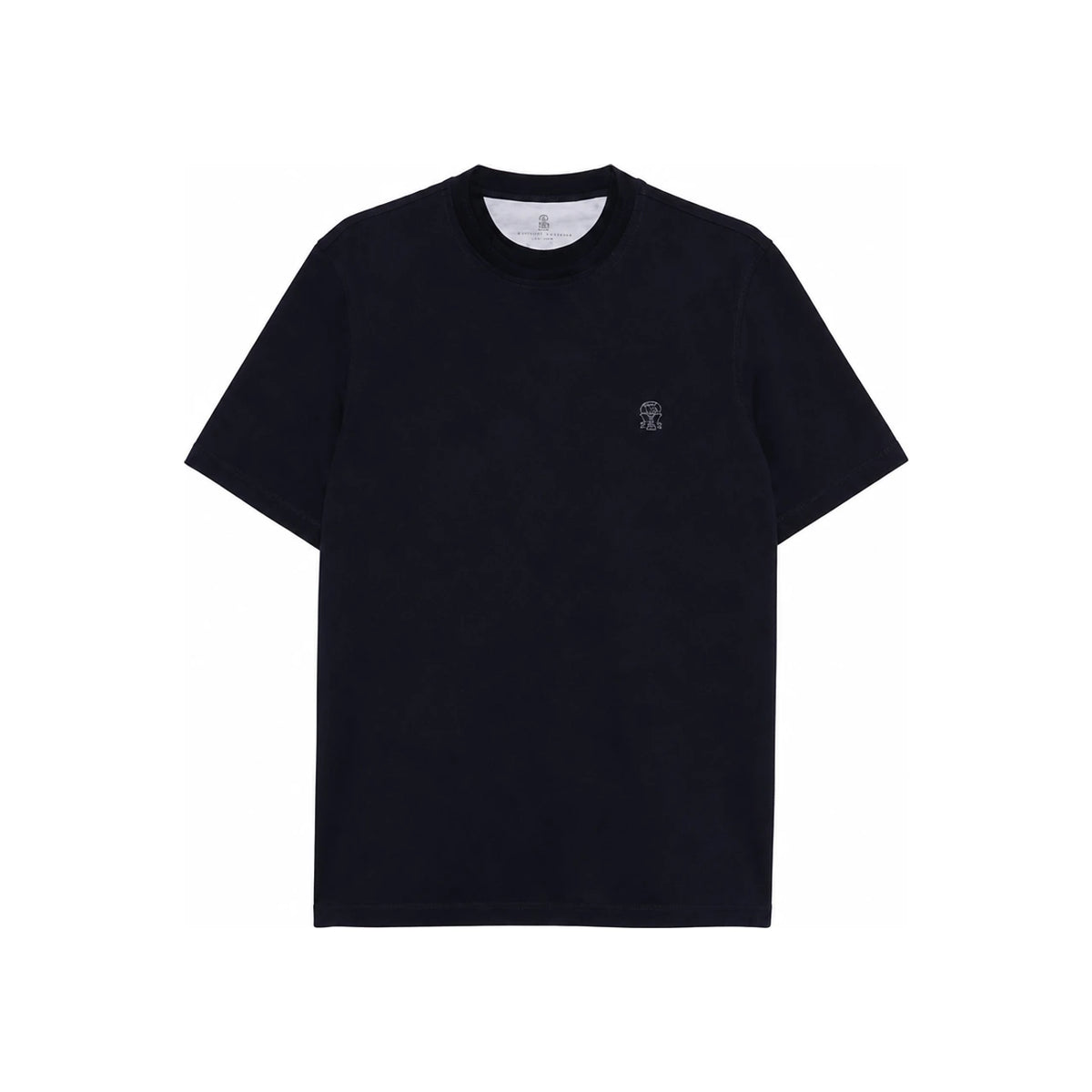 Brunello Cucinelli Cotton Jersey Crewneck T-Shirt Cobalt Grey Men M0B138440CD325