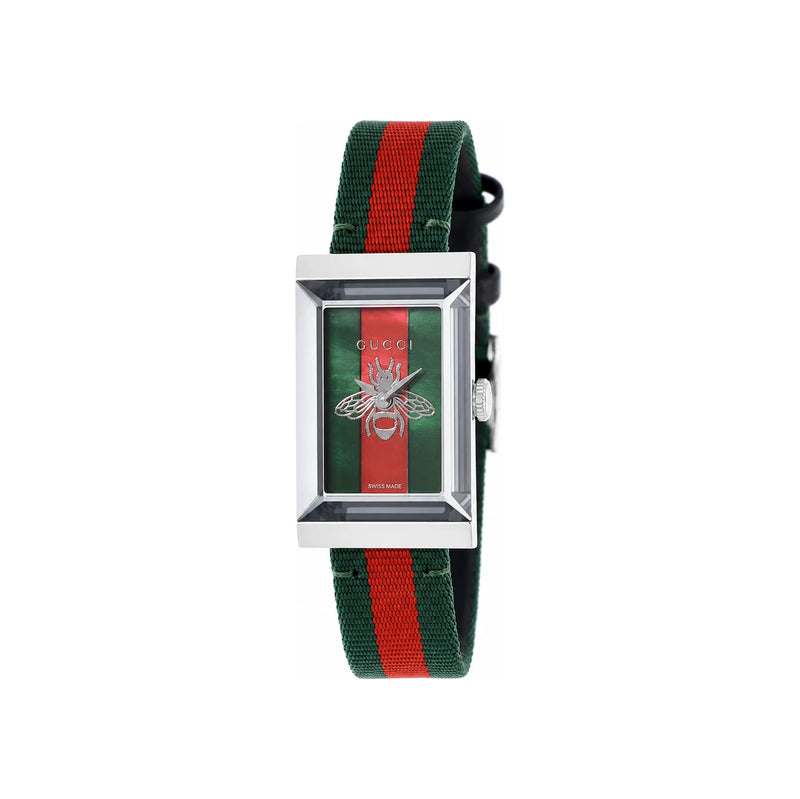 GUCCI Nylon G-Frame Women’s Quartz Watch 21x34mm
