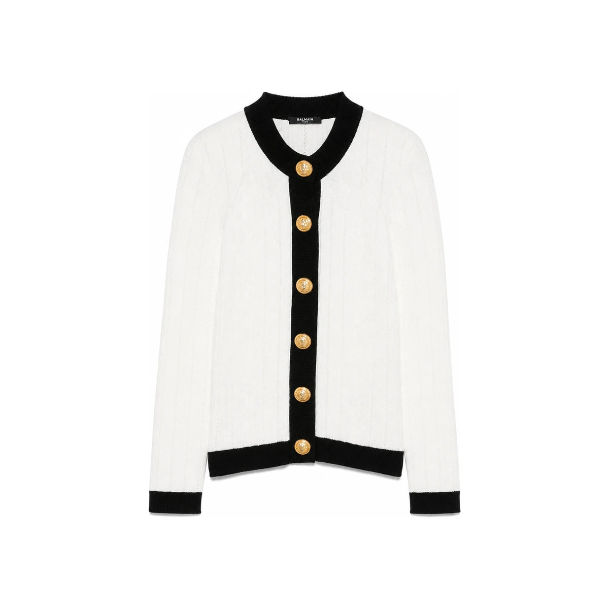 Balmain Women’s Wool-Blend Tailored Jacket FF1KL191KI64GAB WHITE DOM