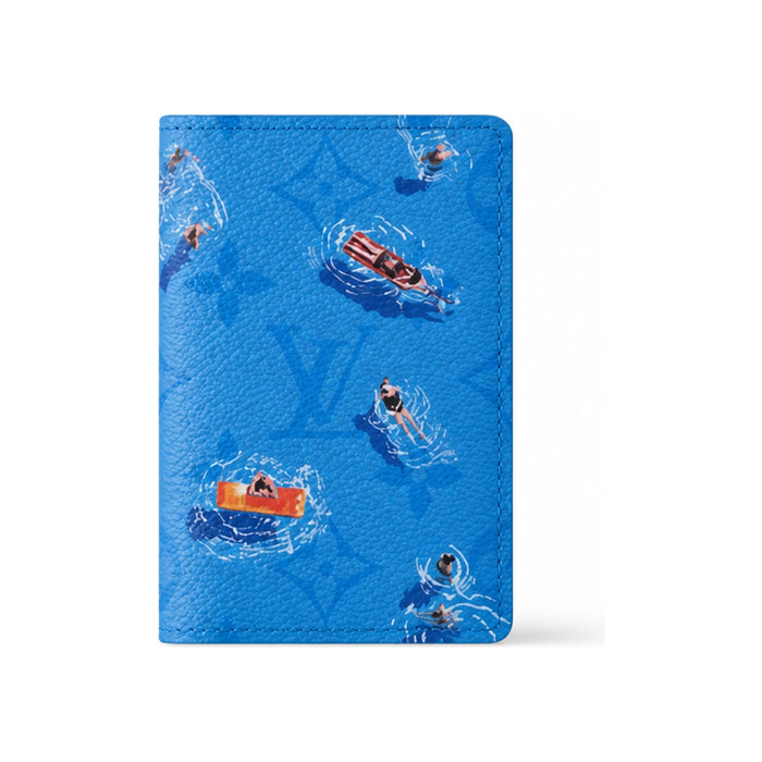 Louis Vuitton Pocket Organizer Full Blue Card Holder Wallet